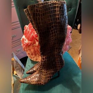 Gently Used- eel skin boots.